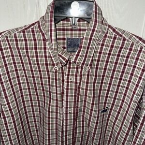 Properly Tied Mens Homestead Collection Plaid Button Down Shirt XL Cotton Duck